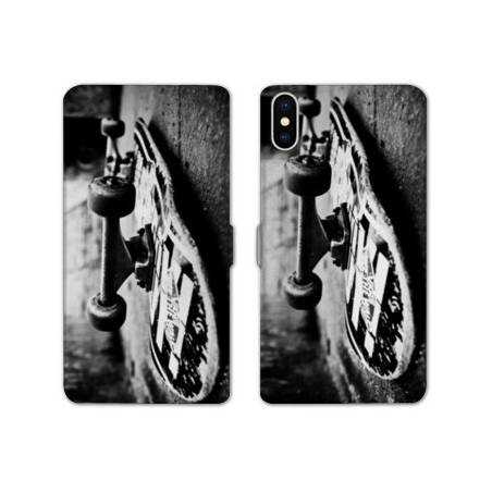 Housse cuir portefeuille Samsung Galaxy A10 Skate Vintage
