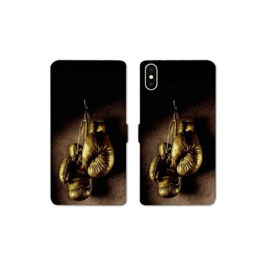 Housse cuir portefeuille Samsung Galaxy A10 Boxe gant vintage