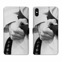 Housse cuir portefeuille Samsung Galaxy A10 Judo Kimono