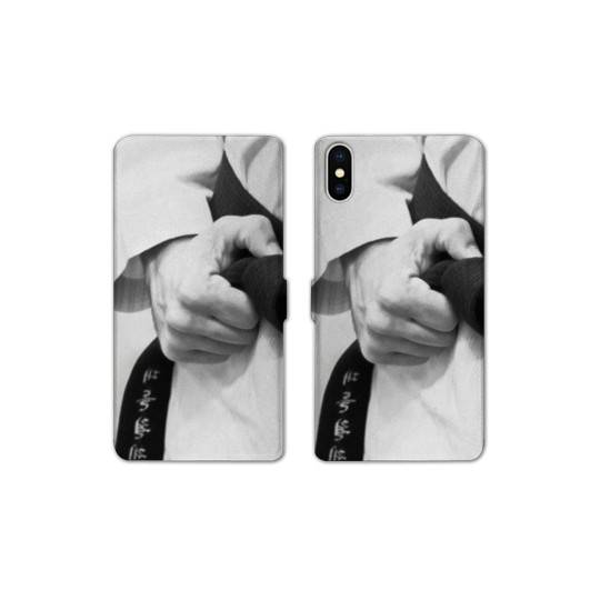 Housse cuir portefeuille Samsung Galaxy A10 Judo Kimono