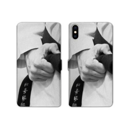 Housse cuir portefeuille Samsung Galaxy A10 Judo Kimono