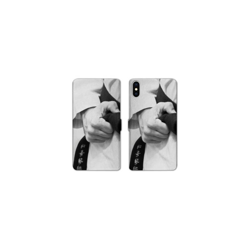 Housse cuir portefeuille Samsung Galaxy A10 Judo Kimono