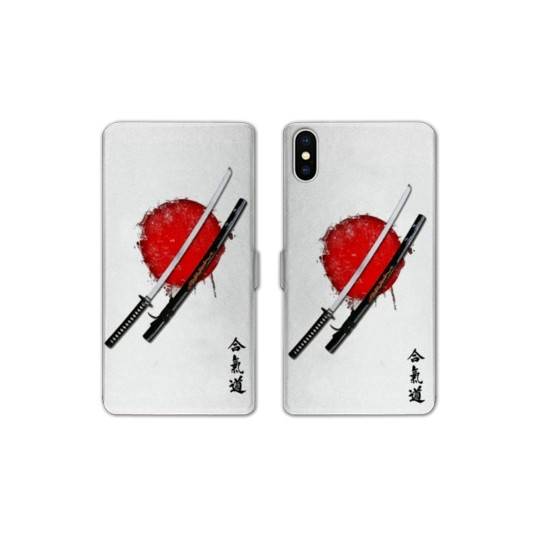 Housse cuir portefeuille Samsung Galaxy A10 Japon épée