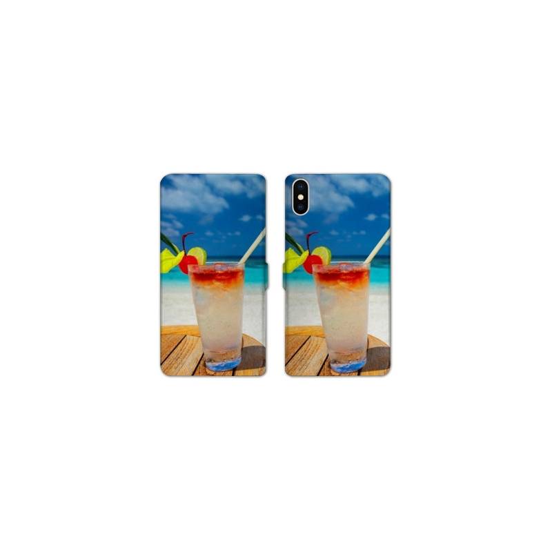 Housse cuir portefeuille Samsung Galaxy A10 Cocktail