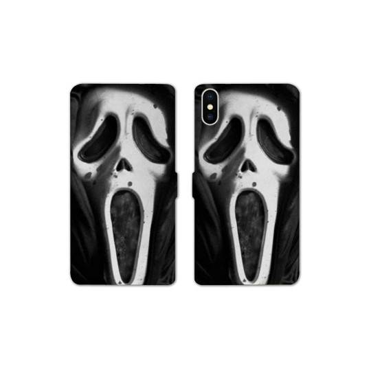 Housse cuir portefeuille Samsung Galaxy A10 Scream noir