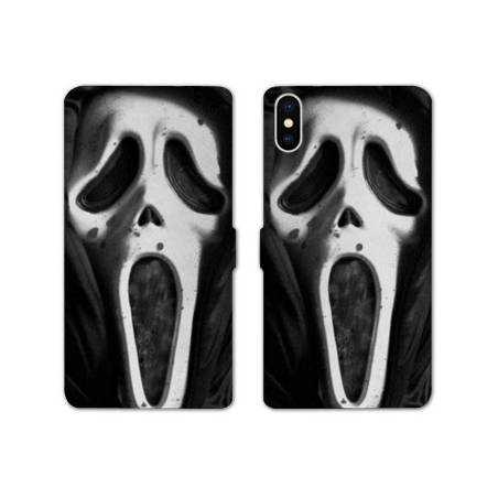 Housse cuir portefeuille Samsung Galaxy A10 Scream noir