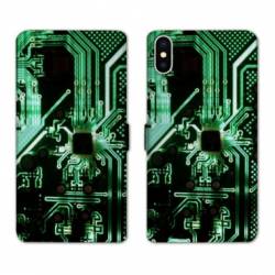 Housse cuir portefeuille Samsung Galaxy A10 Trompe œil composant