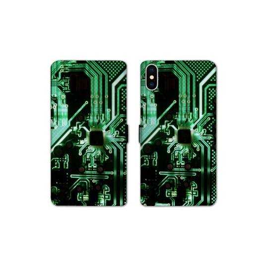 Housse cuir portefeuille Samsung Galaxy A10 Trompe œil composant