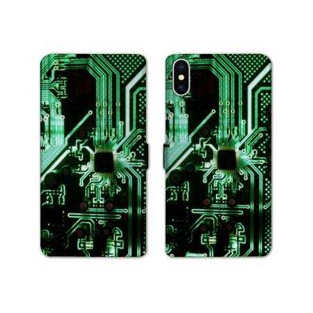 Housse cuir portefeuille Samsung Galaxy A10 Trompe œil composant