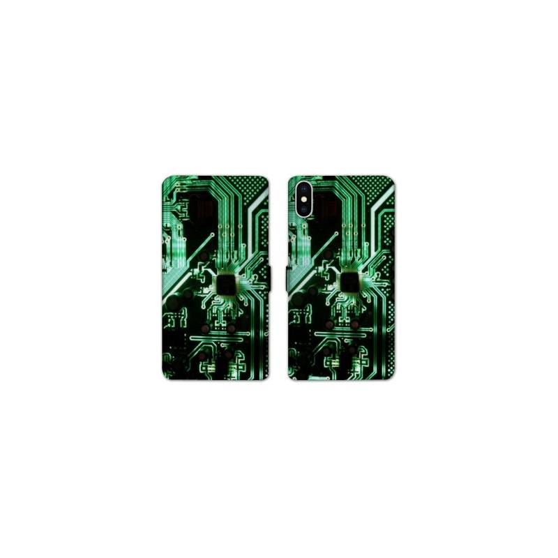 Housse cuir portefeuille Samsung Galaxy A10 Trompe œil composant