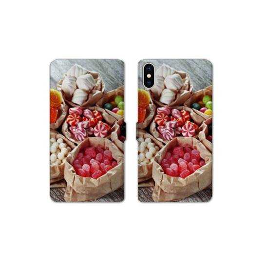 Housse cuir portefeuille Samsung Galaxy A10 Bonbon