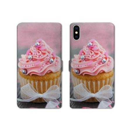 Housse cuir portefeuille Samsung Galaxy A10 Cupcake