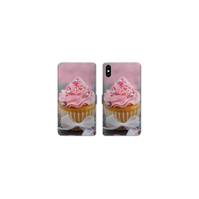 Housse cuir portefeuille Samsung Galaxy A10 Cupcake