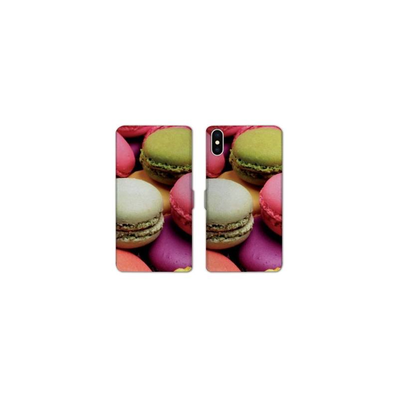 Housse cuir portefeuille Samsung Galaxy A10 Macaron