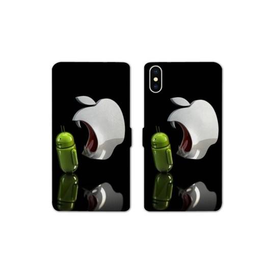 Housse cuir portefeuille Samsung Galaxy A10 Pomme dent