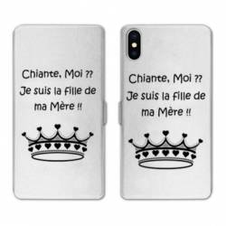 Housse cuir portefeuille Samsung Galaxy A10 Humour Moi chiante