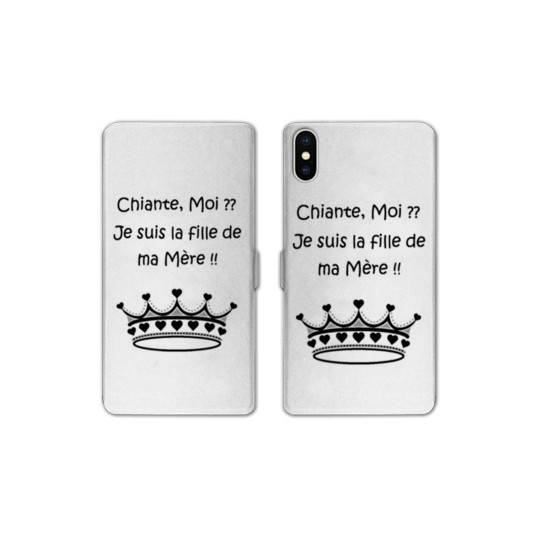 Housse cuir portefeuille Samsung Galaxy A10 Humour Moi chiante