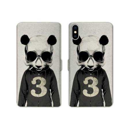 Housse cuir portefeuille Samsung Galaxy A10 Decale Panda