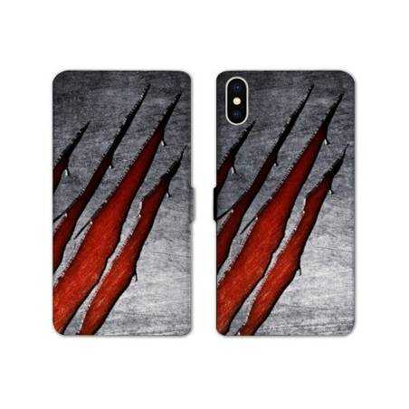 Housse cuir portefeuille Samsung Galaxy A10 Texture beton