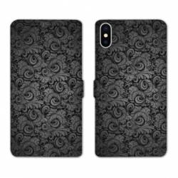 Housse cuir portefeuille Samsung Galaxy A10 Texture velours