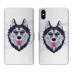 Housse cuir portefeuille Samsung Galaxy A10 Ethniques Husky Color