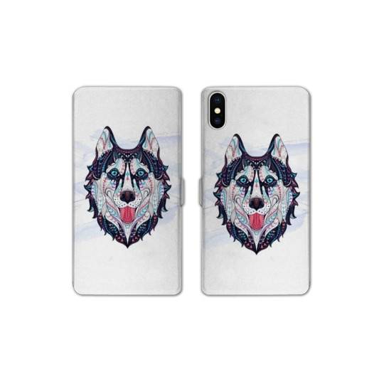 Housse cuir portefeuille Samsung Galaxy A10 Ethniques Husky Color