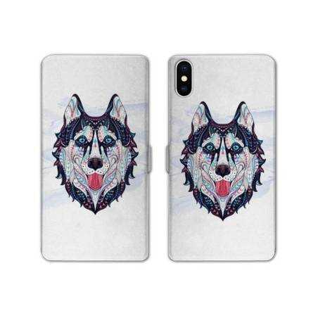 Housse cuir portefeuille Samsung Galaxy A10 Ethniques Husky Color