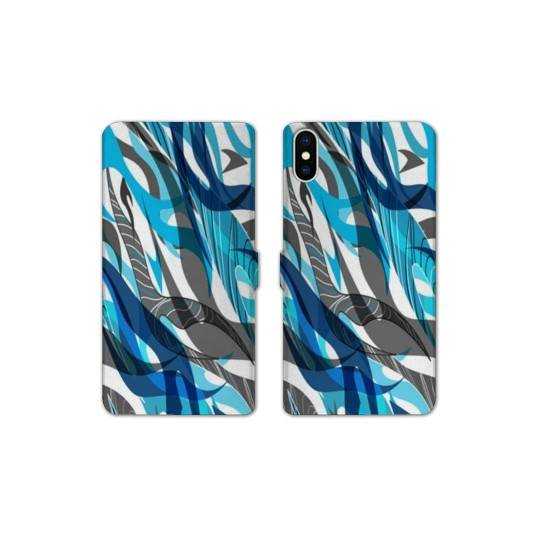 Housse cuir portefeuille Samsung Galaxy A10 Etnic abstrait Algue