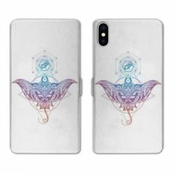 Housse cuir portefeuille Samsung Galaxy A10 Animaux Maori Raie color