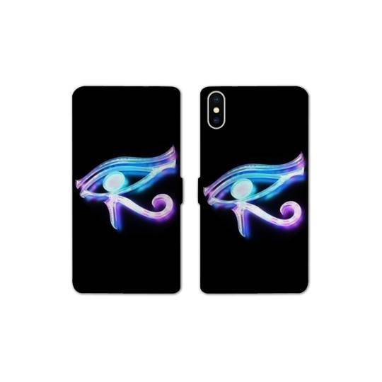 Housse cuir portefeuille Samsung Galaxy A10 Egypte Œil Orus