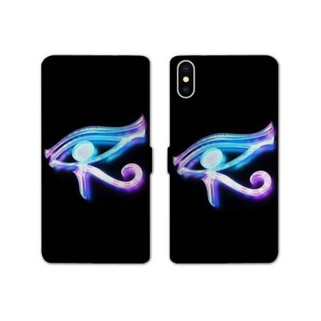 Housse cuir portefeuille Samsung Galaxy A10 Egypte Œil Orus