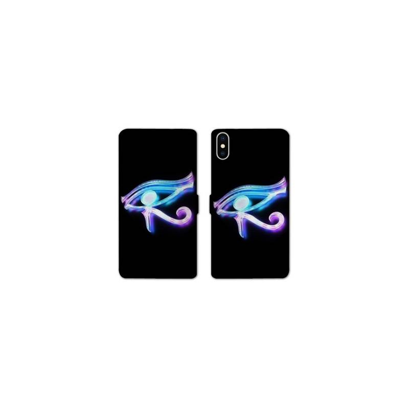 Housse cuir portefeuille Samsung Galaxy A10 Egypte Œil Orus