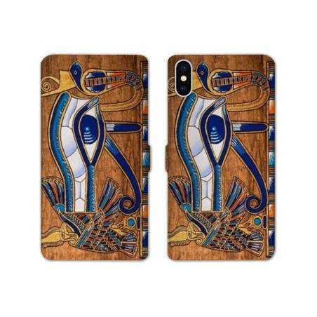 Housse cuir portefeuille Samsung Galaxy A10 Egypte Papyrus