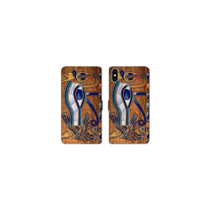 Housse cuir portefeuille Samsung Galaxy A10 Egypte Papyrus