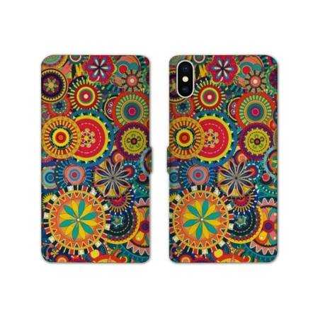 Housse cuir portefeuille Samsung Galaxy A10 Psychedelic Roue
