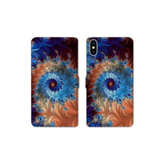 Housse cuir portefeuille Samsung Galaxy A10 Psychedelic Spirale