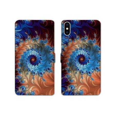 Housse cuir portefeuille Samsung Galaxy A10 Psychedelic Spirale