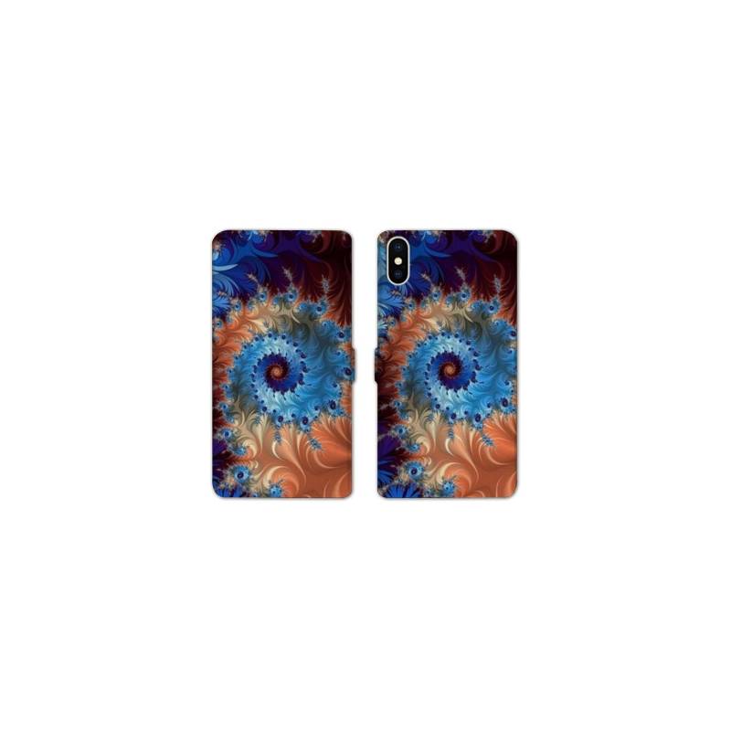 Housse cuir portefeuille Samsung Galaxy A10 Psychedelic Spirale