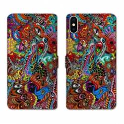 Housse cuir portefeuille Samsung Galaxy A10 Psychedelic Yeux