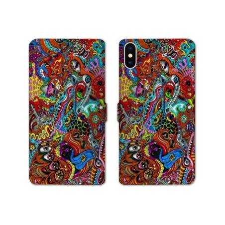 Housse cuir portefeuille Samsung Galaxy A10 Psychedelic Yeux