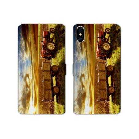Housse cuir portefeuille Samsung Galaxy A10 Agriculture Tracteur color