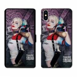 Housse cuir portefeuille Samsung Galaxy A10 Harley Quinn Batte