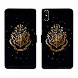 Housse cuir portefeuille Samsung Galaxy A10 WB License harry potter pattern Poudlard