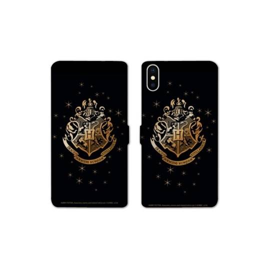 Housse cuir portefeuille Samsung Galaxy A10 WB License harry potter pattern Poudlard
