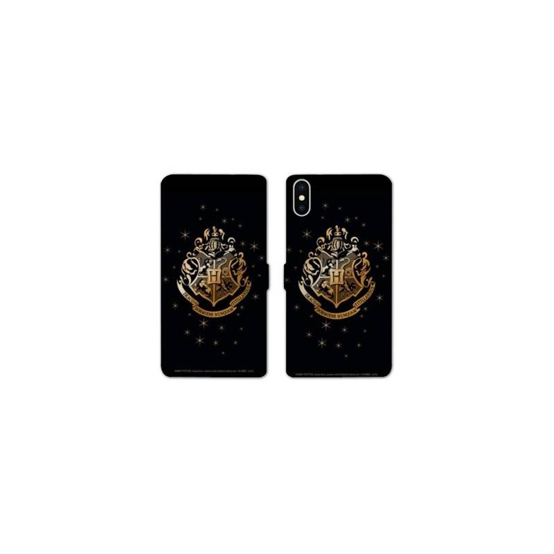 Housse cuir portefeuille Samsung Galaxy A10 WB License harry potter pattern Poudlard