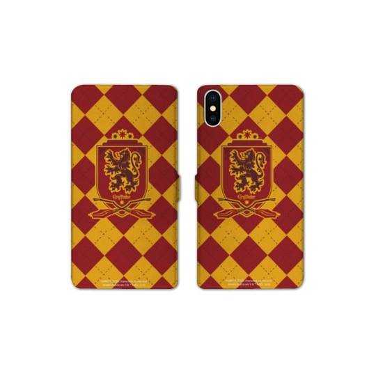 Housse cuir portefeuille Samsung Galaxy A10 WB License harry potter ecole Griffindor