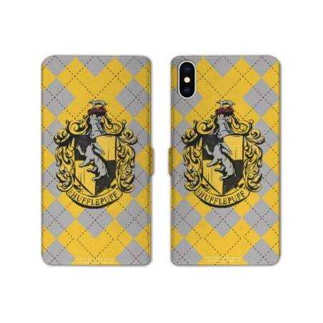 Housse cuir portefeuille Samsung Galaxy A10 WB License harry potter ecole Hufflepuff