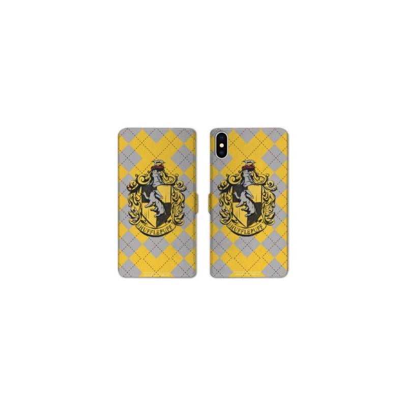 Housse cuir portefeuille Samsung Galaxy A10 WB License harry potter ecole Hufflepuff
