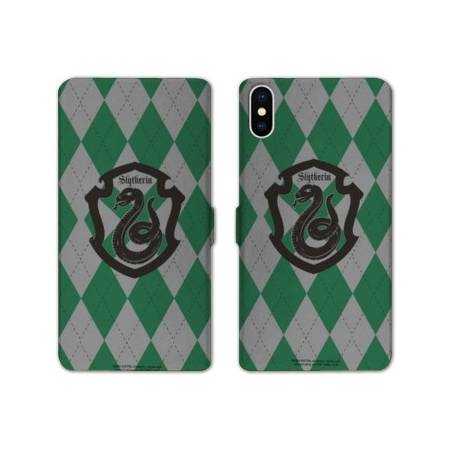 Housse cuir portefeuille Samsung Galaxy A10 WB License harry potter ecole Slytherin