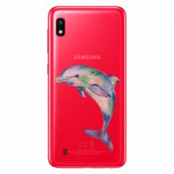 Coque transparente Samsung Galaxy A10 Dauphin Encre
